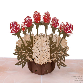 Growing Roses Valentine's Day Pop-Up Card