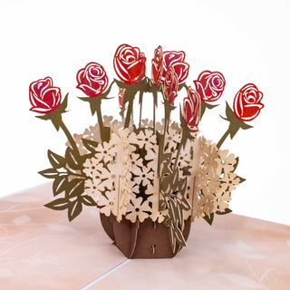 Growing Roses Valentine's Day Pop-Up Card