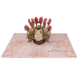 Growing Roses Valentine's Day Pop-Up Card