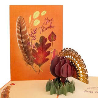 3D Thanksgiving card for family