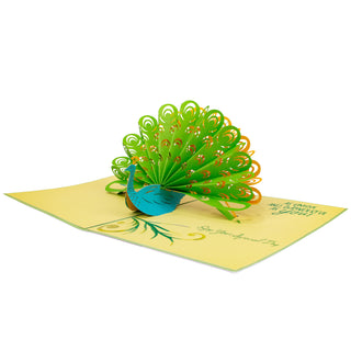 Peacock Birthday Pop-Up Card