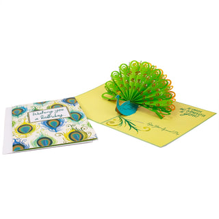 Peacock Birthday Pop-Up Card