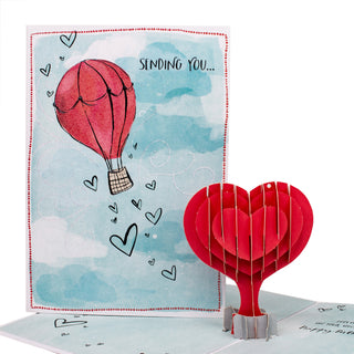 Heart Air Balloon Birthday Pop-Up Card