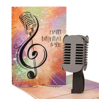 Microphone Birthday Pop-Up Card