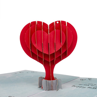 Heart Air Balloon Birthday Pop-Up Card