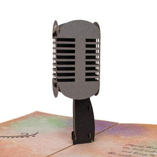 Microphone Birthday Pop-Up Card