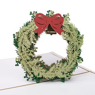 Holiday Wreath Christmas Pop-Up Card