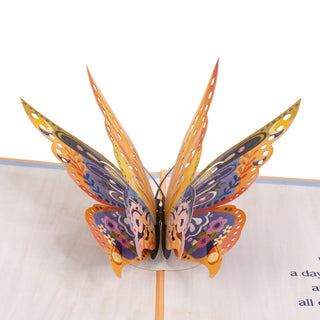 Butterfly Religious Birthday Pop-Up Card
