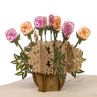 Rose Bush Love Pop-Up Card