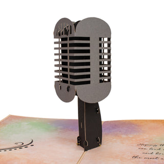 Microphone Birthday Pop-Up Card