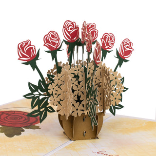 Red Roses Birthday Pop-Up Card