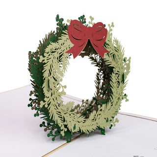 Holiday Wreath Christmas Pop-Up Card