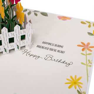 Flower Garden Birthday Pop-Up Card