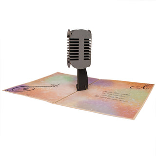 Microphone Birthday Pop-Up Card