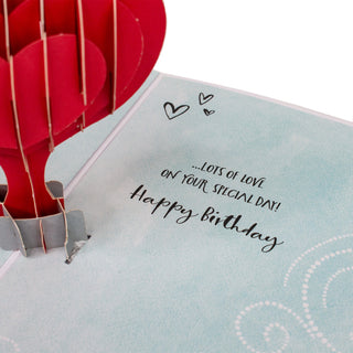 Heart Air Balloon Birthday Pop-Up Card