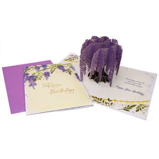 Wisteria Tree Birthday Pop-Up Card