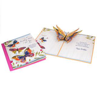 Butterfly Religious Birthday Pop-Up Card