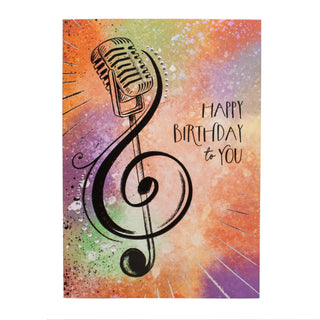 Microphone Birthday Pop-Up Card