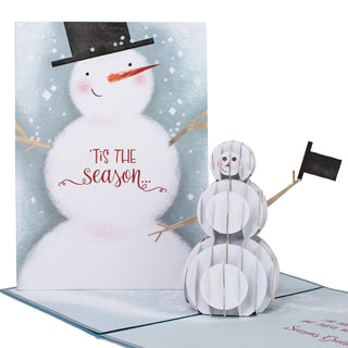 Snowman Christmas pop-up card for kids