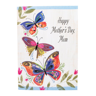 Decorative front cover of the butterfly Mother's Day pop-up card.