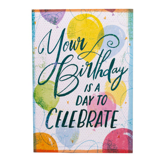 Decorative front cover of the happy birthday party pop-up card.