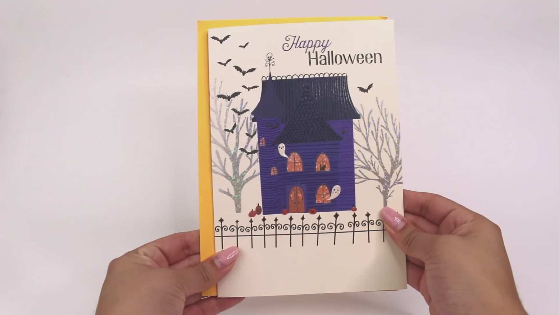 Video showcasing the Haunted House Halloween pop-up greeting card from Designer Pop!.